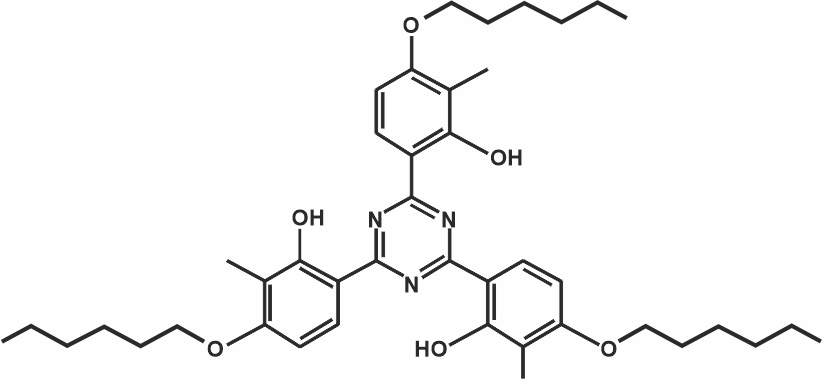 2,4,6-Tris (2-hydroxy-4-hexyloxy-3-methylphenyl) -1,3,5-triazine (Appolo-462)