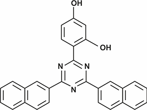 Bis-α-naphthyl(2,4-dihydroxyphenyl)-1,3,5-triazine (Appolo-2302)  [Under Development]