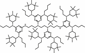 1,3,5-Triazine-2,4,6-triamine, N2,N2′-1,2-ethanediylbis[N2-[3-[[4,6-bis[butyl(1,2,2,6,6-pentamethyl -4-piperidinyl)amino]-1,3,5-triazin-2-yl]amino]propyl]-N4,N6-dibutyl-N4,N6-bis (1,2,2,6,6-pentamethyl-4-piperidinyl) (Appolo-119) [Under Development]