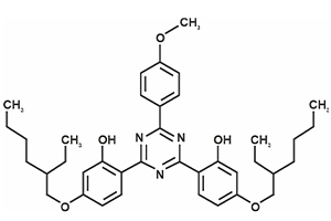 2,4-Bis[4-(2-ethylhexyloxy)-2-hydroxyphenyl]-6 -(4-methoxyphenyl)-1,3,5-triazine (Sarasorb BEMT)