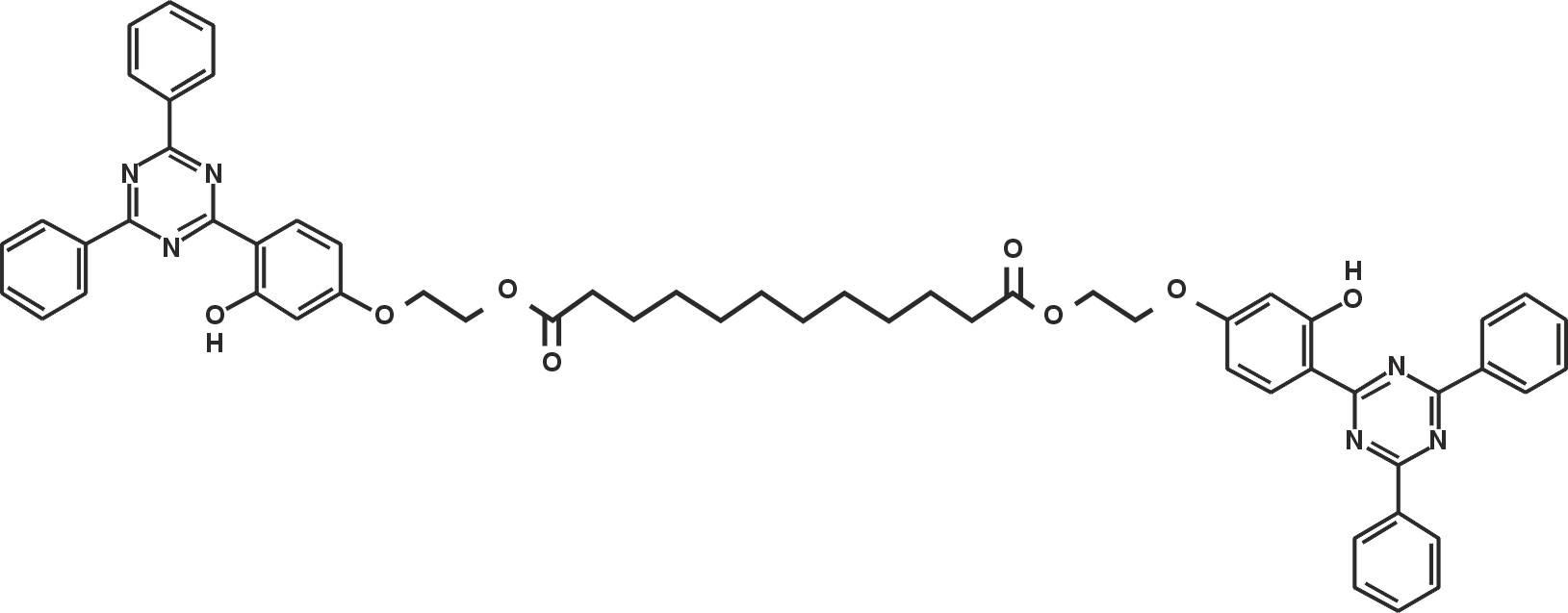 Bis(2-[4-(4,6-diphenyl-1,3,5-triazine-2-yl)-3-hydoxyphenoxyl]ethyl]dodacenedioate (Appolo-1000)