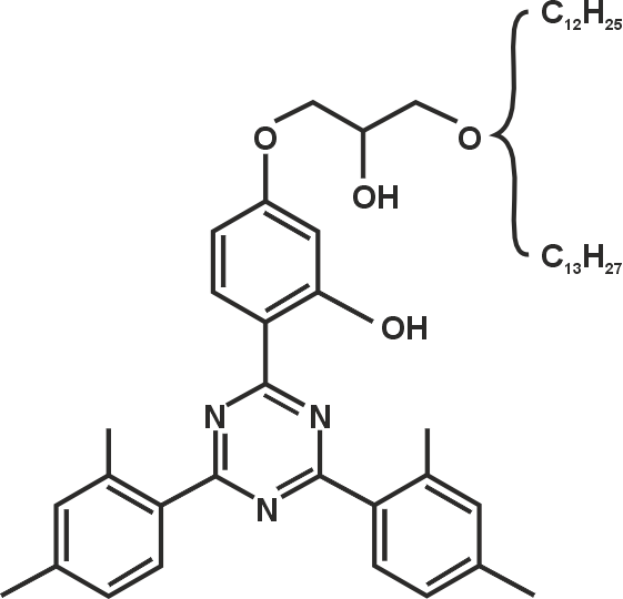 2-[4-[2-hydroxy-3-dodecyloxypropyl)oxy]-2-hydroxyphenyl]-4,6-bis (2,4-dimethylphenyl-1,3,5-triazine & 2-[4-(2-Hydroxy-3-tridecyloxypropyl)oxy]-2-hydroxyphenyl-4,6-bis(2,4-dimethylphenyl-1,3,5-triazine (Appolo-400)