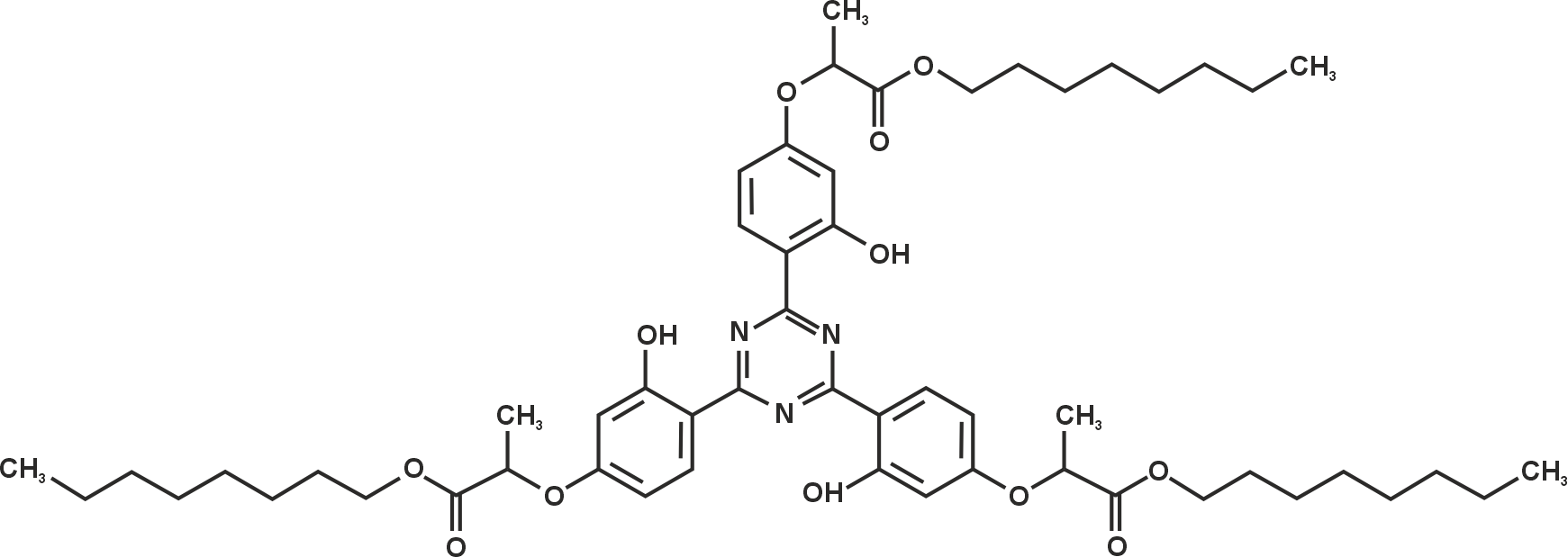 2,4,6-Tris[4-(1-octyloxycarbonyl)ethyloxy-2-hydroxyphenyl]-1,3,5-triazine (Appolo - 477)