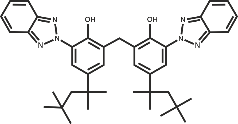 Methylene Bis-Benzotriazolyl Tetramethylbutylphenol (and) Aqua (and) Decyl Glucoside (and) Propylene Glycol (and) Xanthan Gum (Sarasorb M Aqua)
