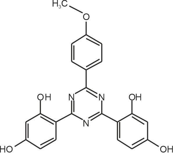 2-(4-Methoxyphenyl)4,6-bis-(2,4-dihydroxyphenyl) -1,3,5-triazine (Appolo-125 (T))