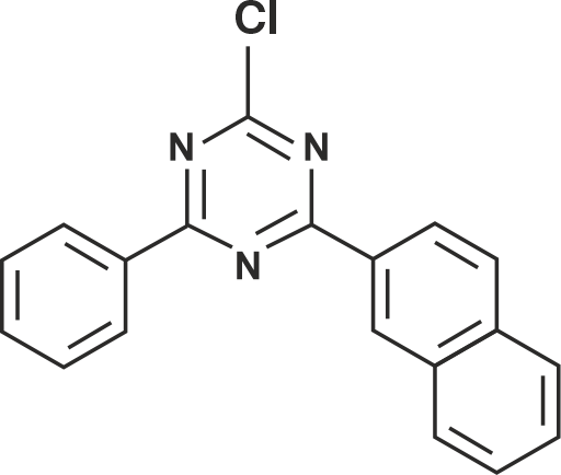 2-chloro-4-(dibenzo(b,d)furan-1-yl)-6-phenyl -1,3,5-triazine (Stellar-2047)