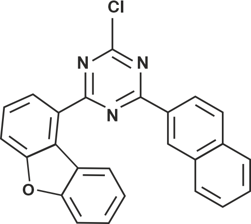 2-Chloro-4-(dibenzofuran-1-yl)-6-(naphthalen-2-yl) -1,3,5-triazine (Stellar-2049)