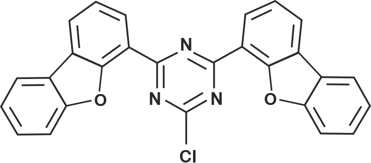 2-Chloro-4,6-bis(dibenzo(b,d)furan-4-yl)-1,3,5-triazine  (Stellar-2050)