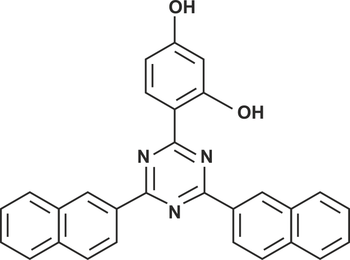 Bis-naphthyl(2,4-dihydroxyphenyl)-1,3,5-triazine (518045-48-2) (stellar-2043)