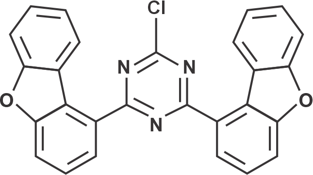 2-Chloro-4,6-bis(1-dibenzofuranyl)1,3,5-triazine (2392930-05-9) (stellar - 2048)